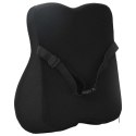 VidaXL Poduszka pod plecy Czarny Pianka z pamięcią 40 x 40 x 11 cm