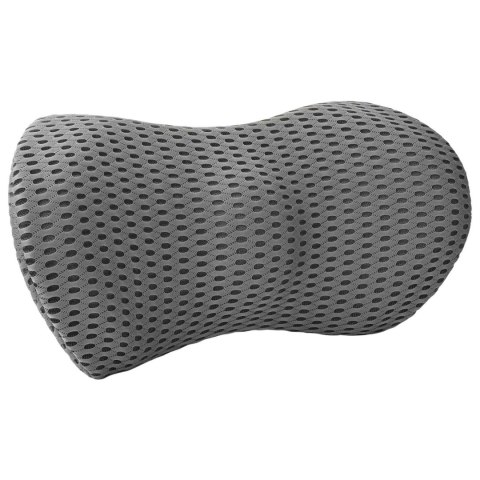 VidaXL Poduszka pod plecy Szary Pianka z pamięcią 47,5 x 23 x 12 cm