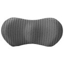 VidaXL Poduszka pod plecy Szary Pianka z pamięcią 47,5 x 23 x 12 cm