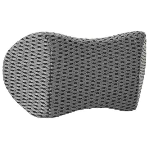 VidaXL Poduszka pod plecy Szary Pianka z pamięcią 47,5 x 23 x 12 cm