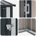 VidaXL Schowki ogrodowe Antracyt 103 x 86 x 200 cm Metal