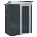 VidaXL Schowki ogrodowe Antracyt 137 x 81 x 180 cm Metal