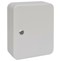 VidaXL Skrzynka na klucze Kość słoniowa 20 x 7,5 x 25 cm Stal