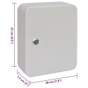 VidaXL Skrzynka na klucze Kość słoniowa 20 x 7,5 x 25 cm Stal