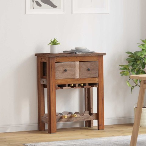 SZAFKA BRĄZOWA 60X30X70CM LITE DREWNO RECYKLINGOWE