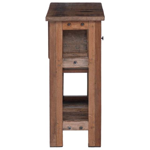 SZAFKA BRĄZOWA 60X30X70CM LITE DREWNO RECYKLINGOWE