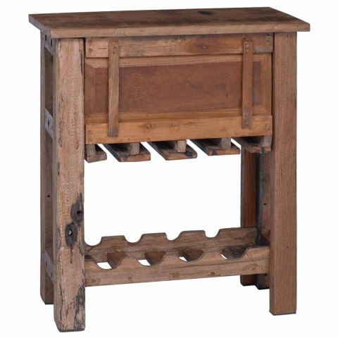 SZAFKA BRĄZOWA 60X30X70CM LITE DREWNO RECYKLINGOWE
