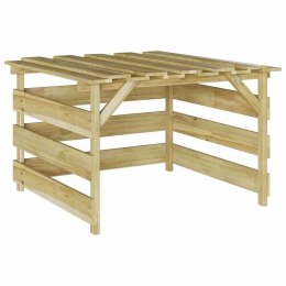 VidaXL Garaż dla kosiarki do trawnika Brązowy 84 x 80 x 56 cm