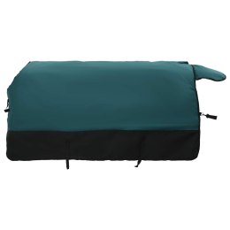 VidaXL Koc dla Koni Ciemna Zieleń i Czerń 145 cm Poliester