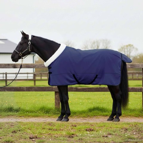 VidaXL Koc dla Koni Granatowy 135 cm Polarowy fleece
