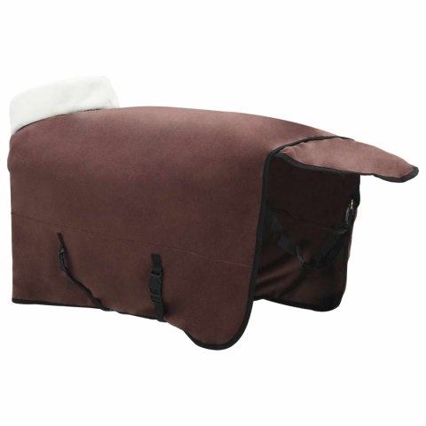 VidaXL Koc dla Koni Pełny Ciemny Brąz 135 cm Polarowy fleece