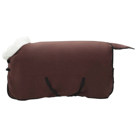 VidaXL Koc dla Koni Pełny Ciemny Brąz 145 cm Polarowy fleece