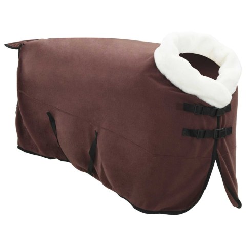 VidaXL Koc dla Koni Pełny Ciemny Brąz 155 cm Polarowy fleece