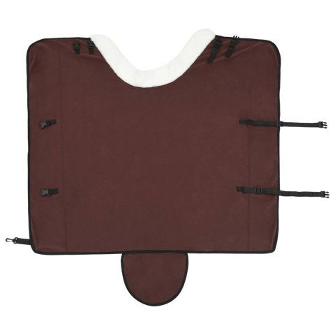 VidaXL Koc dla Koni Pełny Ciemny Brąz 155 cm Polarowy fleece