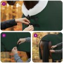 VidaXL Koc dla Koni Pełny ciemnozielony 135 cm Polarowy fleece