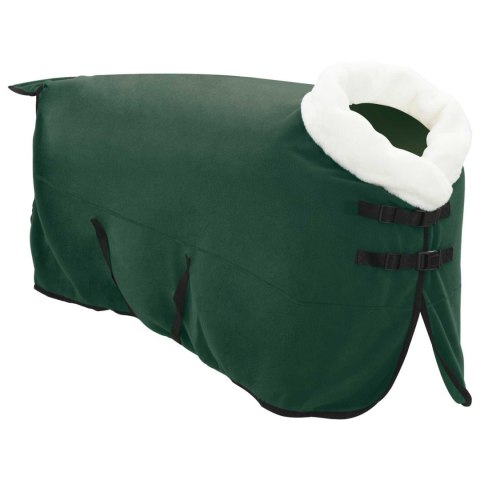 VidaXL Koc dla Koni Pełny ciemnozielony 145 cm Polarowy fleece