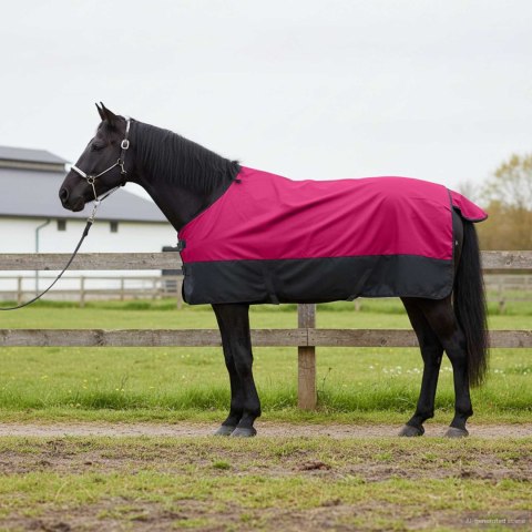 VidaXL Koc dla Koni Różowy i czarny 135 cm Poliester