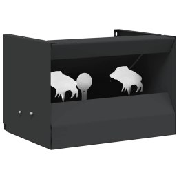 VidaXL Skrzynka na pułapkę na pociski Czarny 29 x 22 x 20 cm Stal