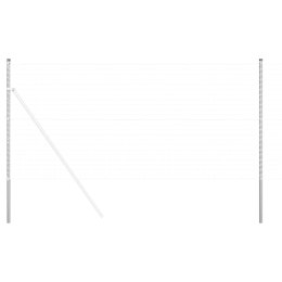 VidaXL Słupek ogrodzeniowy. 12 pcs Srebrny Stal Malowana Proszkowo