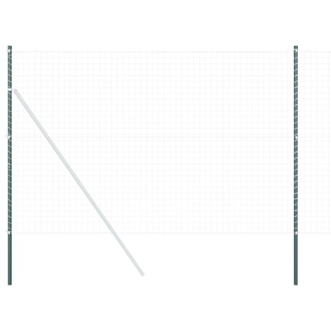 VidaXL Słupek ogrodzeniowy. 12 pcs Zielony Stal Malowana Proszkowo