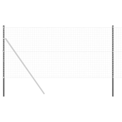 VidaXL Słupek ogrodzeniowy. 2 pcs Szary Stal Malowana Proszkowo