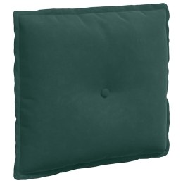 VidaXL Poduszka na plecy Ciemna zieleń 50 x 45 cm Tkanina sztruksowa