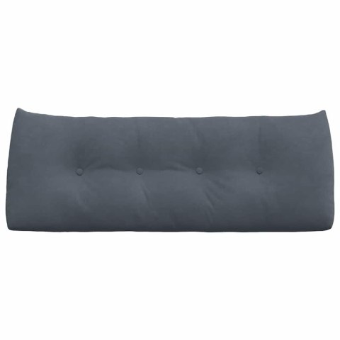 VidaXL Poduszka na plecy Ciemnoszary 120 x 24 x 50 cm Aksamit