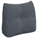VidaXL Poduszka na plecy Ciemnoszary 60 x 24 x 50 cm Aksamit