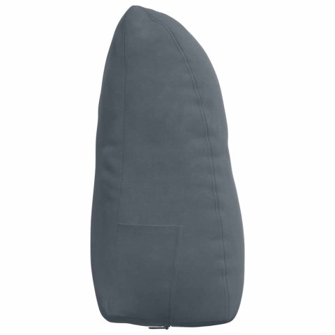 VidaXL Poduszka na plecy Ciemnoszary 60 x 24 x 50 cm Aksamit