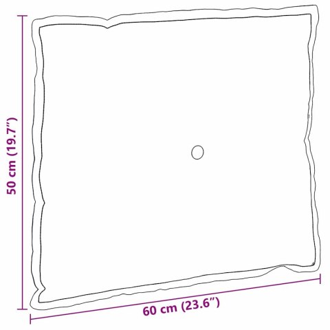 VidaXL Poduszka na plecy Czarny 60 x 19 x 50 cm tkanina