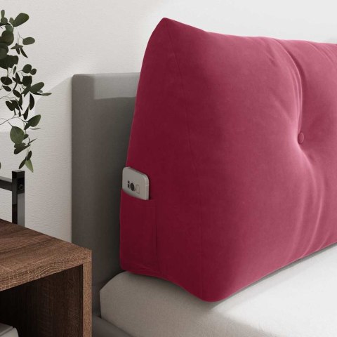 VidaXL Poduszka na plecy Czerwone wino 100 x 24 x 50 cm Aksamit