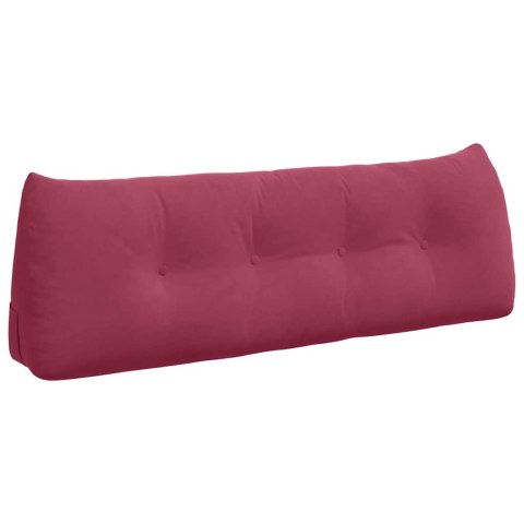 VidaXL Poduszka na plecy Czerwone wino 140 x 24 x 50 cm Aksamit