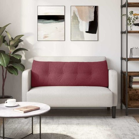 VidaXL Poduszka na plecy Czerwone wino 140 x 24 x 50 cm tkanina