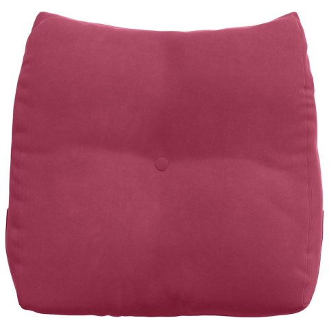 VidaXL Poduszka na plecy Czerwone wino 45 x 24 x 50 cm Aksamit