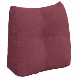VidaXL Poduszka na plecy Czerwone wino 45 x 24 x 50 cm tkanina