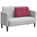 VidaXL Poduszka na plecy Czerwone wino 80 x 24 x 50 cm Aksamit