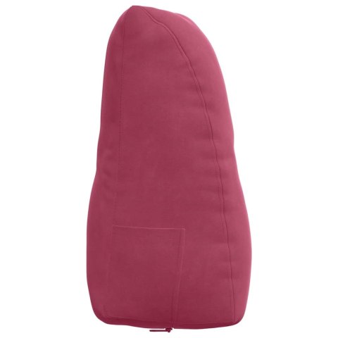 VidaXL Poduszka na plecy Czerwone wino 80 x 24 x 50 cm Aksamit