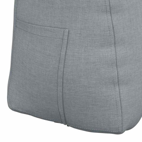 VidaXL Poduszka na plecy Jasnoszary 45 x 24 x 50 cm tkanina