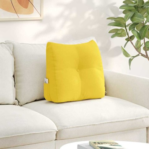 VidaXL Poduszka na plecy Jasnożółty 45 x 24 x 50 cm tkanina