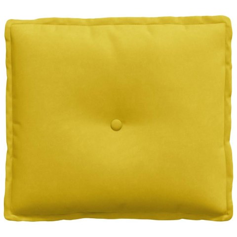 VidaXL Poduszka na plecy Żółty 50 x 45 cm Tkanina sztruksowa