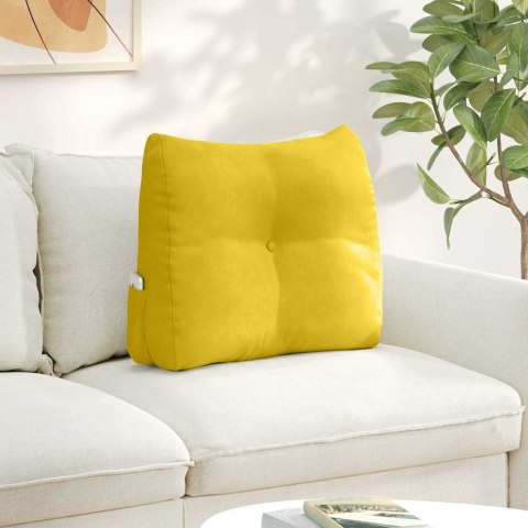 VidaXL Poduszka na plecy Żółty 60 x 24 x 50 cm Aksamit