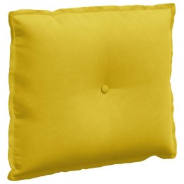 VidaXL Poduszka na plecy Żółty 60 x 50 cm Tkanina sztruksowa