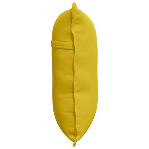 VidaXL Poduszka na plecy Żółty 60 x 50 cm Tkanina sztruksowa
