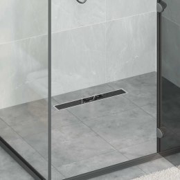 VidaXL Odpływ prysznicowy z szklaną pokrywą i syfonem 360° 50 cm