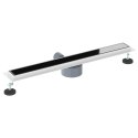 ODPŁYW PRYSZNICOWY Z SZKLANĄ POKRYWĄ I SYFONEM 360° 70CM