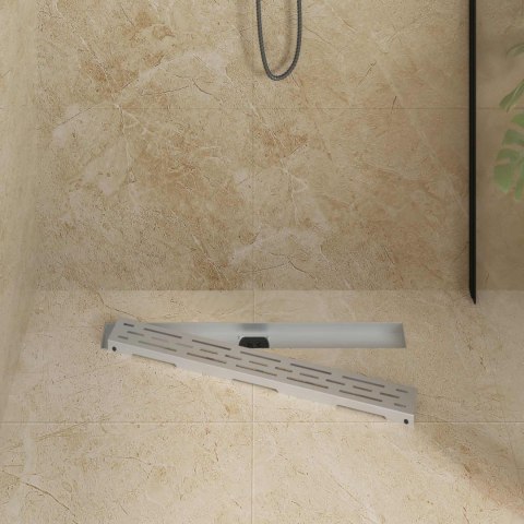 ODPŁYW PRYSZNICOWY Z SZKLANĄ POKRYWĄ I SYFONEM 360° 70CM