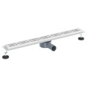 ODPŁYW PRYSZNICOWY Z SZKLANĄ POKRYWĄ I SYFONEM 360° 80CM