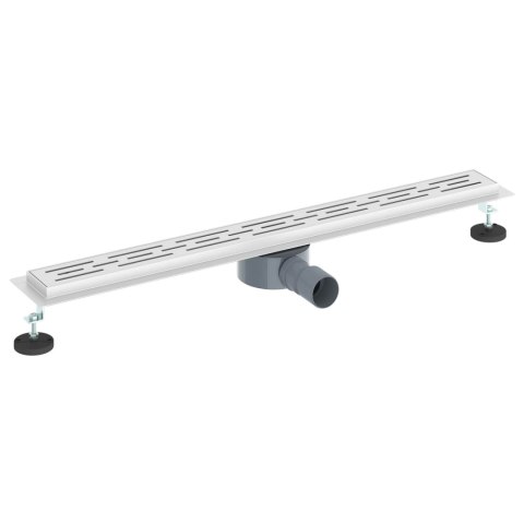 ODPŁYW PRYSZNICOWY Z SZKLANĄ POKRYWĄ I SYFONEM 360° 80CM