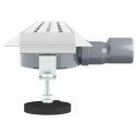 ODPŁYW PRYSZNICOWY Z SZKLANĄ POKRYWĄ I SYFONEM 360° 80CM