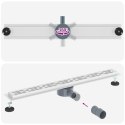 ODPŁYW PRYSZNICOWY Z SZKLANĄ POKRYWĄ I SYFONEM 360° 80CM
